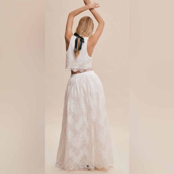 BHLDN Bella Lace Bridal Ball Skirt and Sleeveless Top - Picture 5 of 10